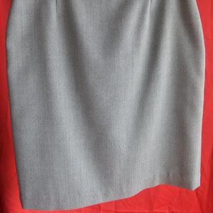 Kate Hill 100% Wool Grey Skirt Pencil Skirt Size 6